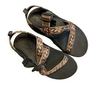 Chaco Z1 Girl's Brown Cream Floral Sandals Size 2Y